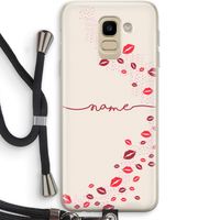 Kusjes: Samsung Galaxy J6 (2018) Transparant Hoesje met koord