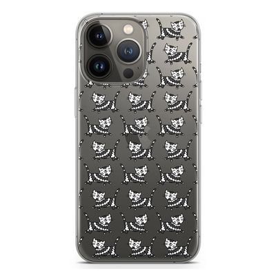 Zwarte poes: iPhone 13 Pro Transparant Hoesje