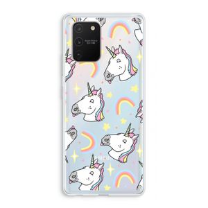 Rainbow Unicorn: Samsung Galaxy S10 Lite Transparant Hoesje