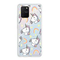 Rainbow Unicorn: Samsung Galaxy S10 Lite Transparant Hoesje