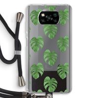 Monstera leaves: Xiaomi Poco X3 Pro Transparant Hoesje met koord