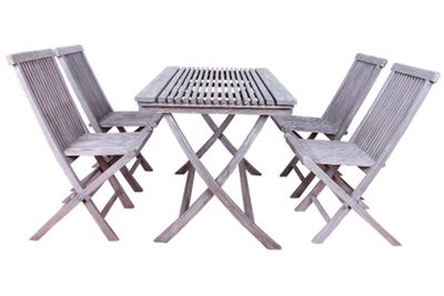 SenS-Line Lewis teak set - 4 stoelen + 1 tafel- - Teak hout- Sens-Line