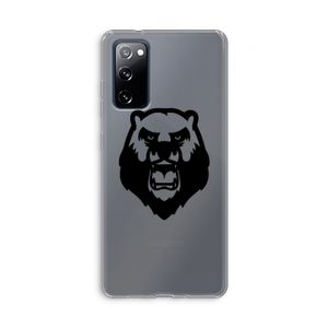 Angry Bear (black): Samsung Galaxy S20 FE / S20 FE 5G Transparant Hoesje