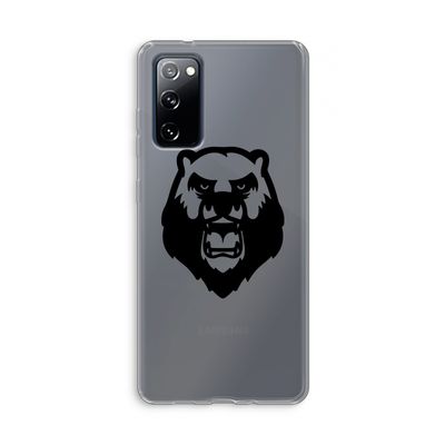 Angry Bear (black): Samsung Galaxy S20 FE / S20 FE 5G Transparant Hoesje