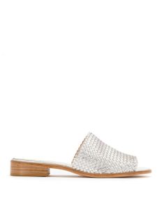 Sarah Chofakian mules en cuir - Gris