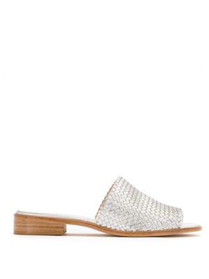 Sarah Chofakian mules en cuir - Gris