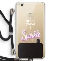 Sparkle quote: Huawei Ascend P8 Lite (2017) Transparant Hoesje met koord