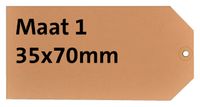 Label karton nr1 200gr 35x70mm chamois 1000stuks - thumbnail
