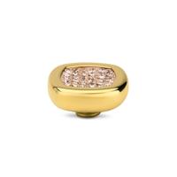 Melano Vivid Shiny Square Steentje Light Colorado Topaz Goud