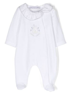 Patachou pyjama brodé à col volanté - Blanc