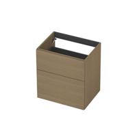 INK - Onderkast 2L A-sym Decor Tbv Grepen - 600x450x650 Mm - Olijf Eiken