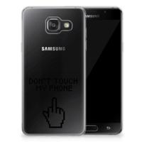 Samsung Galaxy A3 2016 Silicone-hoesje Finger Don't Touch My Phone