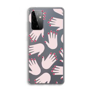 Hands pink: Samsung Galaxy A72 Transparant Hoesje