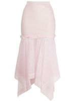 Alexander McQueen jupe mi-longue en tulle à taille haute - Rose - thumbnail