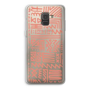 Marrakech Pink: Samsung Galaxy A8 (2018) Transparant Hoesje