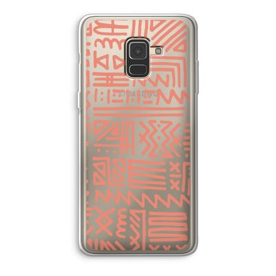 Marrakech Pink: Samsung Galaxy A8 (2018) Transparant Hoesje