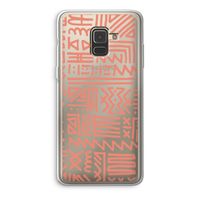 Marrakech Pink: Samsung Galaxy A8 (2018) Transparant Hoesje