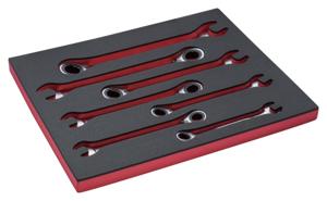 Bahco Foaminlay Fit&Go 3/3 met ringsteekratelsleutels - 7-delig - FF1A3002
