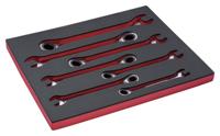 Bahco Foaminlay Fit&Go 3/3 met ringsteekratelsleutels - 7-delig - FF1A3002