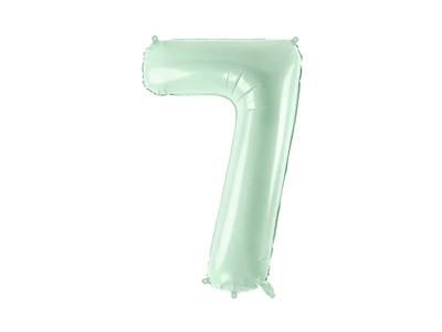 Cijferballon Lichtgroen 7 (72cm)