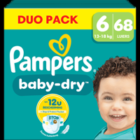 Pampers BabyDry Maat 6, 68 Luiers bij Jumbo