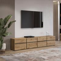 Home365 TV-meubel Crotone - 4-kleps incl. 4 lades - Wotan Eiken