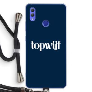 Topwijf Navy: Honor Note 10 Transparant Hoesje met koord