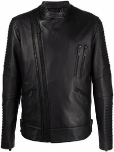 Philipp Plein veste de moto à ornements en cristal - Noir