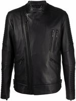 Philipp Plein veste de moto à ornements en cristal - Noir
