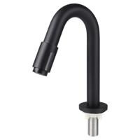 Differnz koudwaterkraan gebogen - 19 cm - mat zwart