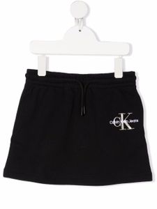 Calvin Klein Kids minijupe à logo brodé - Noir