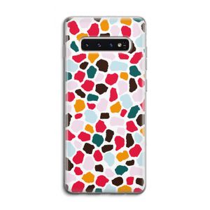 Colored Giraffe: Samsung Galaxy S10 4G Transparant Hoesje
