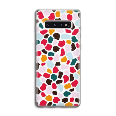 Colored Giraffe: Samsung Galaxy S10 4G Transparant Hoesje