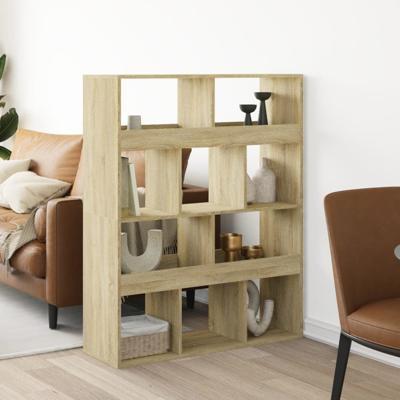 kamerscherm 100x33x125,5 cm bewerkt hout sonoma eikenkleurig