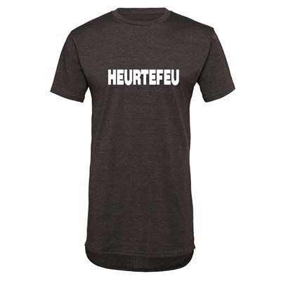 Heurtefeu - Brand Name Long Shaped T-Shirt - Grijs
