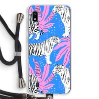 Tijger: Samsung Galaxy A10 Transparant Hoesje met koord Tijger: Samsung Galaxy A10 Transparant Hoesje met koord