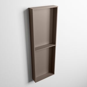 MONDIAZ EASY Nis 149,5x29,5cm in solid surface kleur Smoke | Smoke. 2 vakken geschikt voor in- of opbouw