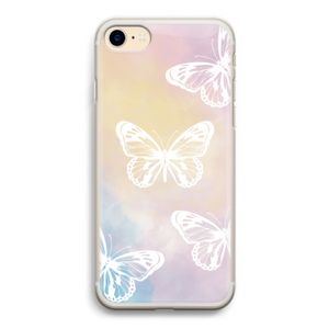 White butterfly: iPhone 7 Transparant Hoesje
