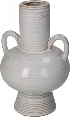 Vaas fijn aardewerk beige 13,5x13,5x21,4 cm - Hd collection