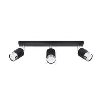 Plafondlamp NERO 3 zwart/chroom