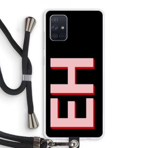 Monogram: Samsung Galaxy A71 Transparant Hoesje met koord