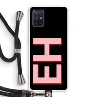 Monogram: Samsung Galaxy A71 Transparant Hoesje met koord