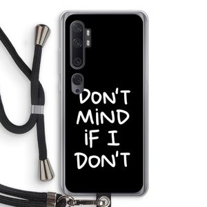 Don't Mind: Xiaomi Mi Note 10 Pro Transparant Hoesje met koord