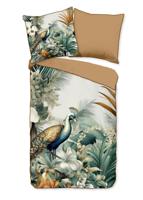 Descanso Dekbedovertrek "bladeren en vogels" - Multi - (200x200 cm) - Katoen Satijn