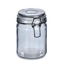 Zeller Voorraadpotten/bewaarpotten - 250 ml - glas - met beugelsluiting - D8 x H10 cm - Voorraadpot