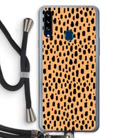 Panter: Samsung Galaxy A20s Transparant Hoesje met koord