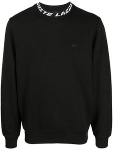 Lacoste sweat à plaque logo - Noir