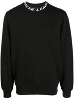 Lacoste sweat à plaque logo - Noir