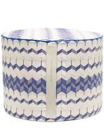 Missoni Home pouffe cylindrique à motif zig-zag - Blanc - thumbnail