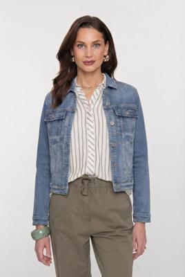 Geisha Jeansjacket Sabine Spijkerjasjes 827 Mid Blue Denim